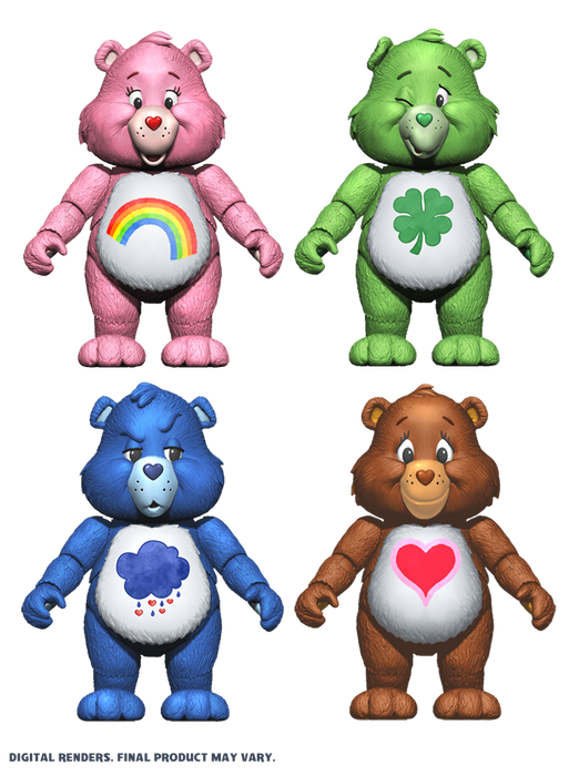 Care Bears Classics of Care-A-Lot 4.5" Action Figures - Complete Set of 4