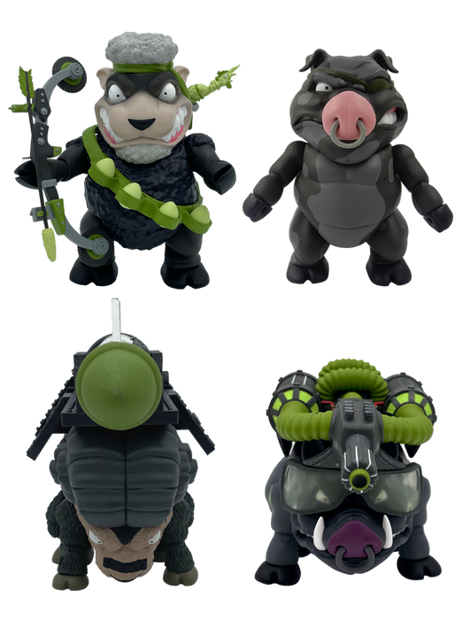 Barnyard Commandos Wave 1 - Complete Set of 4 (Stealth Ops Variants)