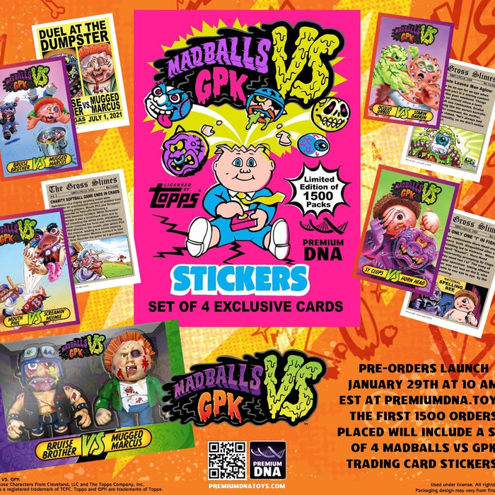 Sneak Peek: Madballs vs Garbage Pail Kids Exclusive Trading Cards