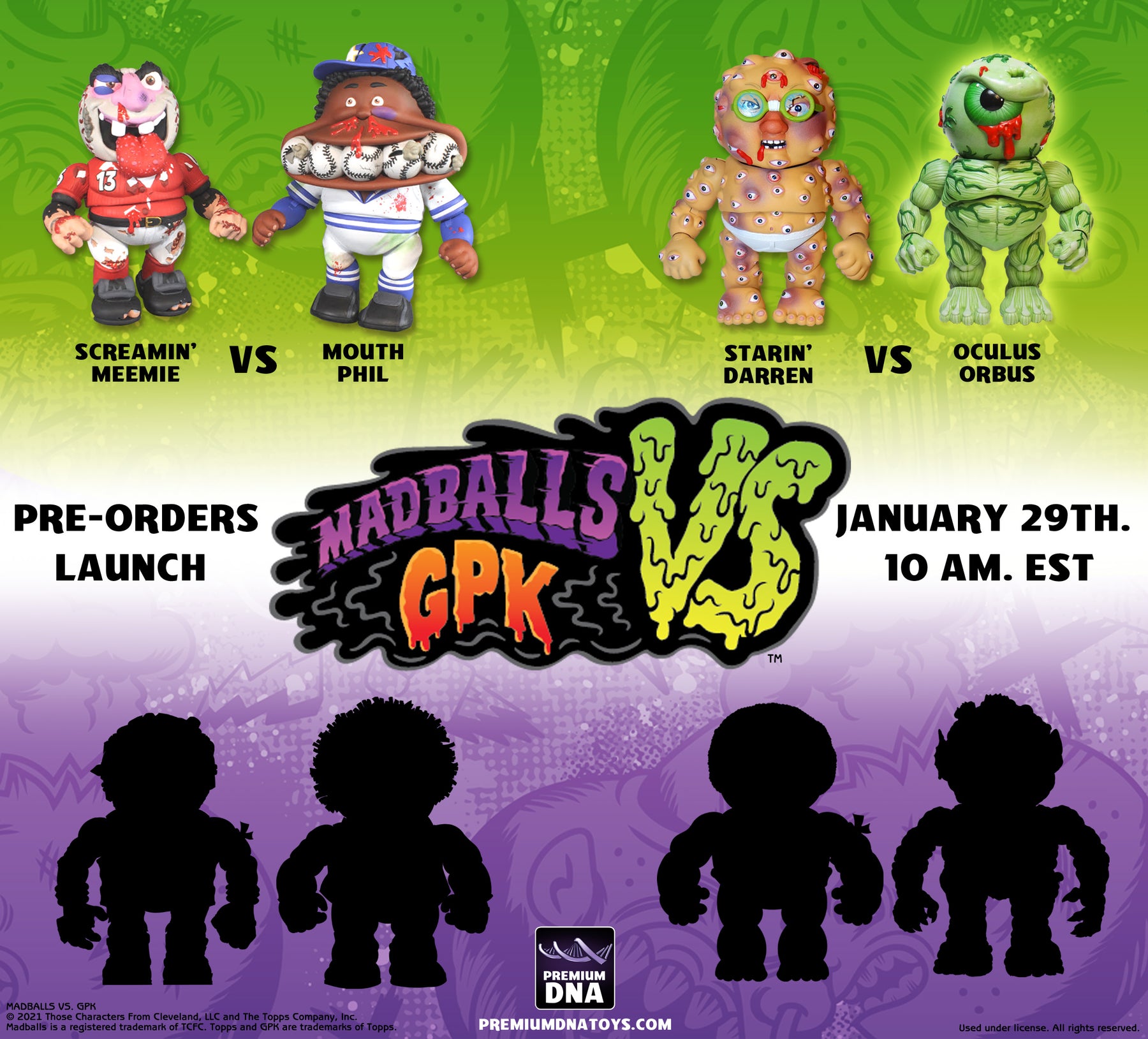 INTRODUCING: Madballs vs Garbage Pail Kids - Starin' Darren vs Oculus Orbus (Toxic Waste Edition)