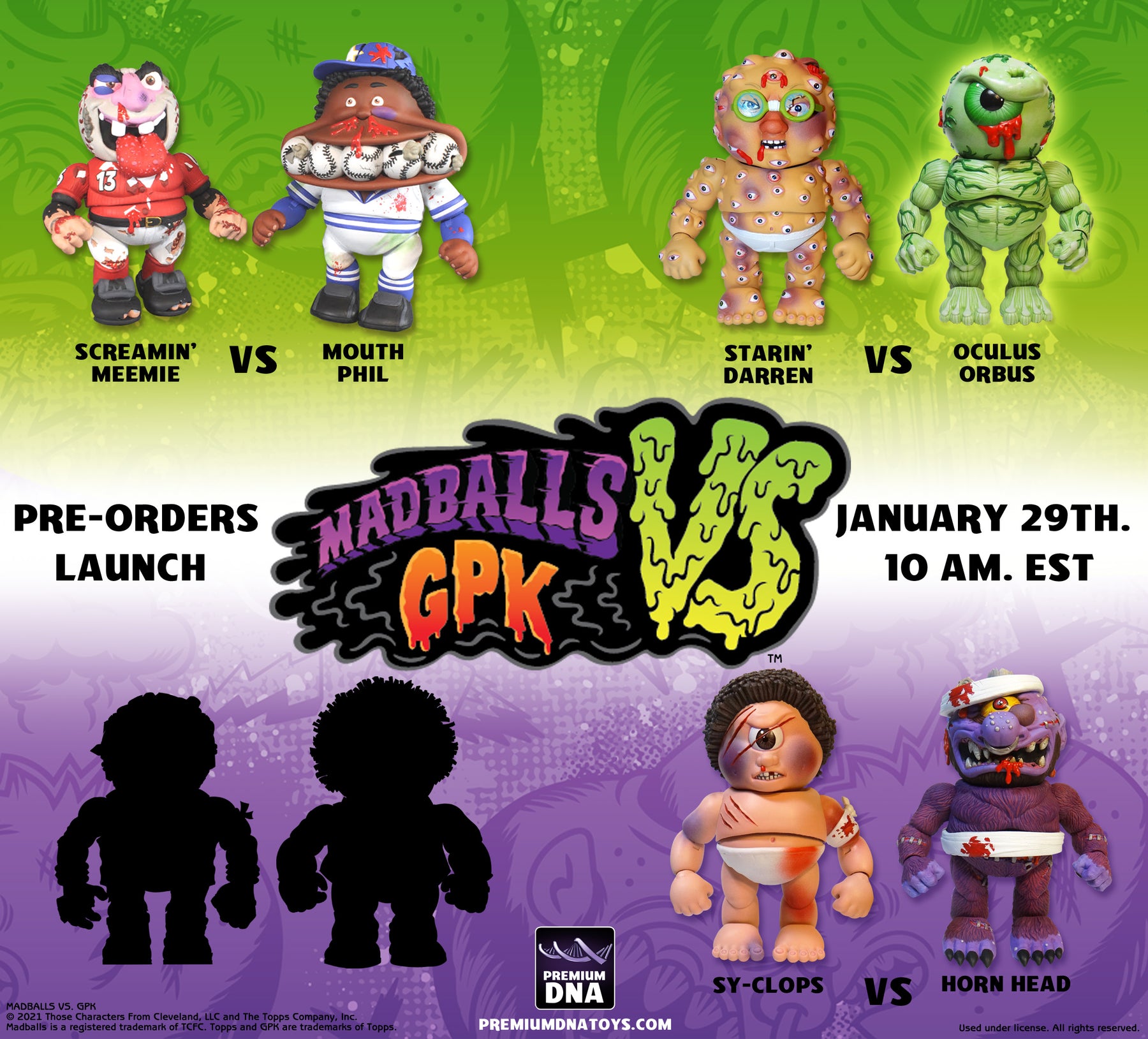 INTRODUCING: Madballs vs Garbage Pail Kids - Sy Clops vs Horn Head